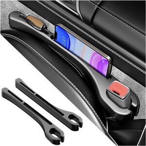 2PCS Car Seat Gap Filler Organizer with Phone Holder,[Upgrade Version] Car Seat